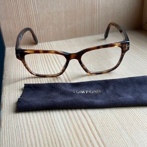 Tom Ford Rectangular Tortoise Acrylic Frames